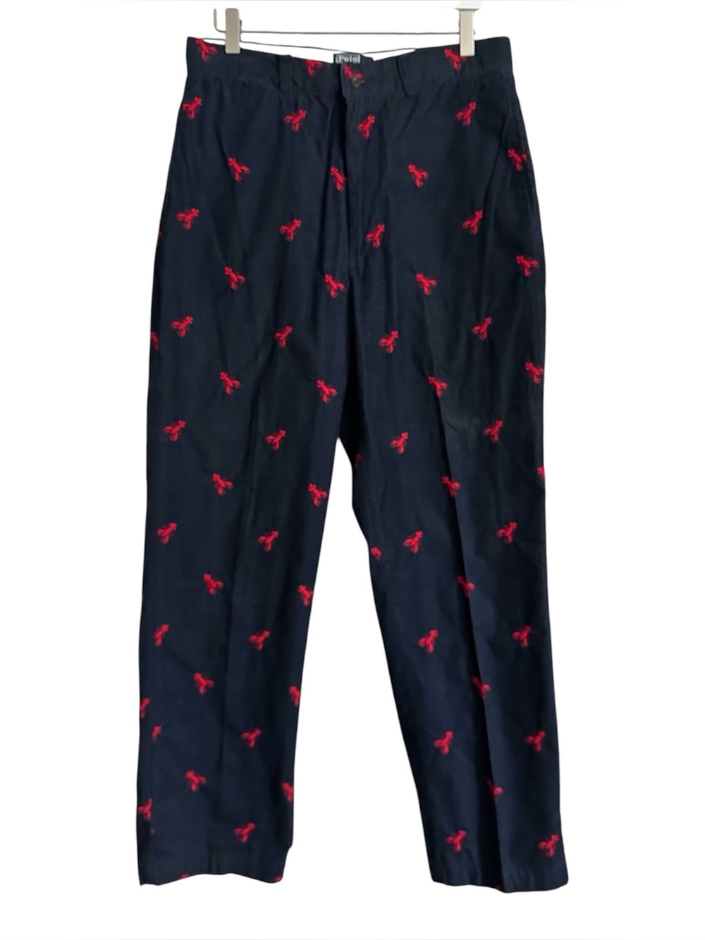Vintage Polo Ralph Lauren Men’s Navy Blue Corduroy Embroidered Lobster Pants